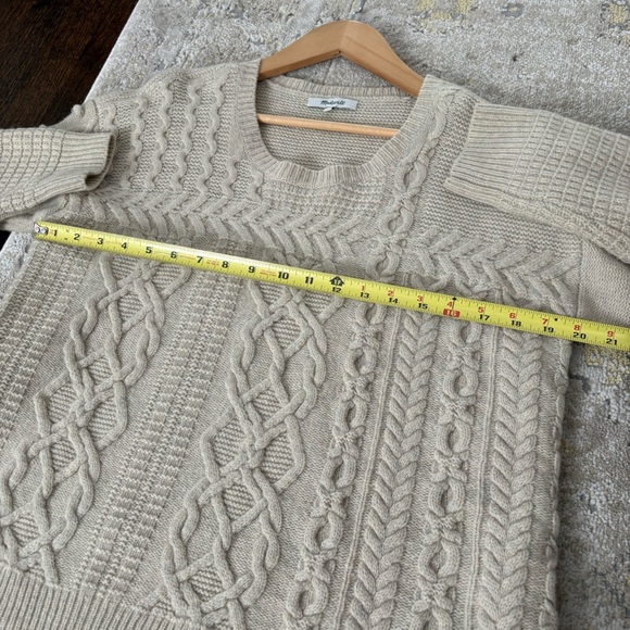 Madewell Cable Knit 100% Wool Sweater - Picture 11 of 13